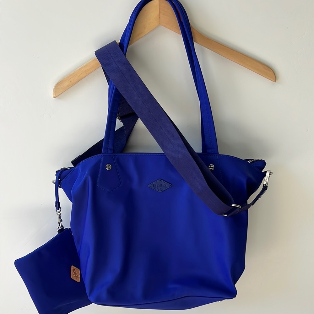 MZ Wallace Royal Blue Nylon Tote with Removable Pouch - Picture 6 of 6